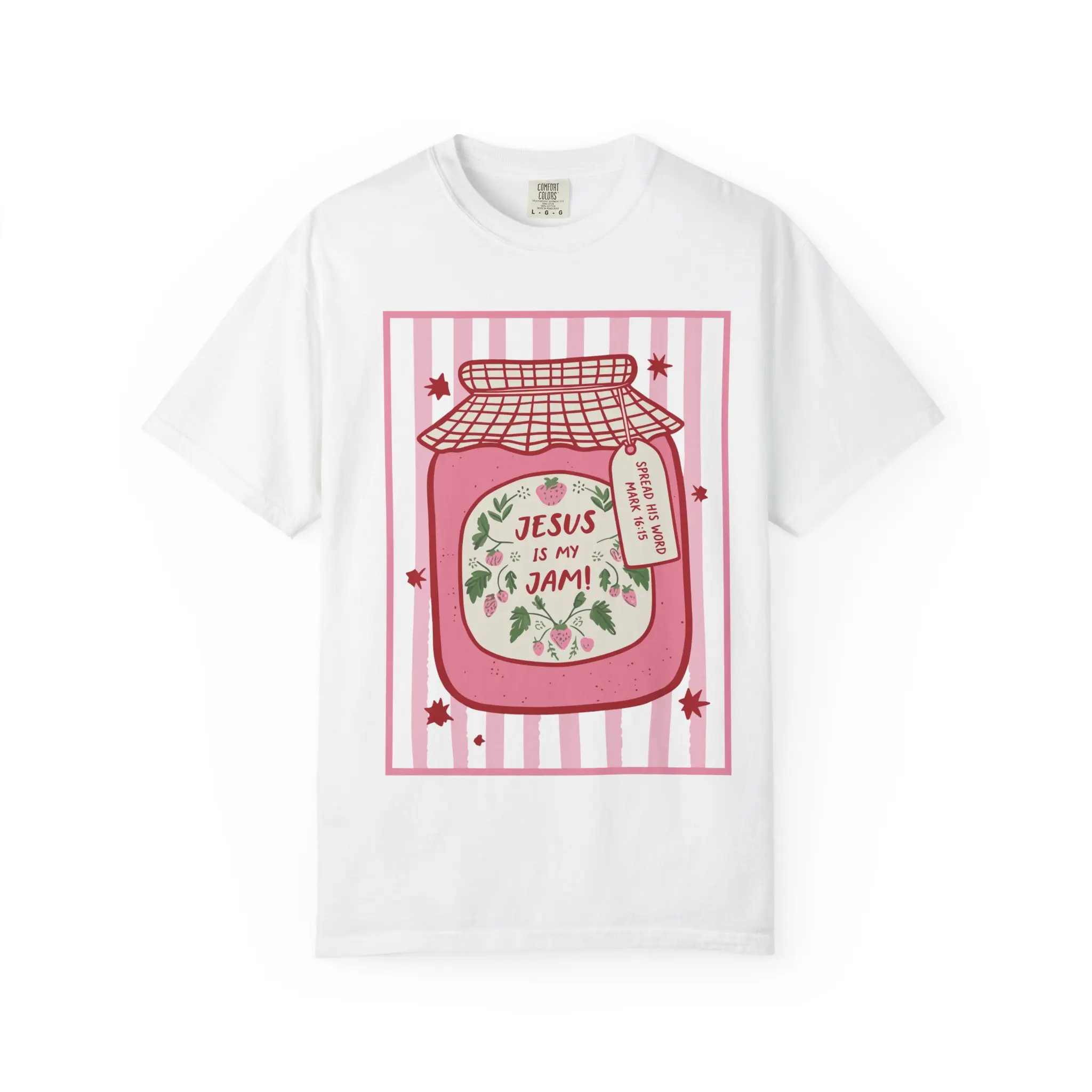 Jesus Is My Jam T-Shirt | Pink Jam Jar Illustration