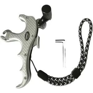 JianZD Bow Release for Compound Bow, Archery Release Trigger, Aluminum 360°Rotatable, Compound Bow Thumb Bow Release