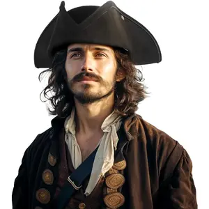 Pirate Hat, Pirates of the Caribbean Merchandise, for Adult Halloween Colonial Costume Accessories Classic Man scene accessoriesTikTokShopBlackFriday