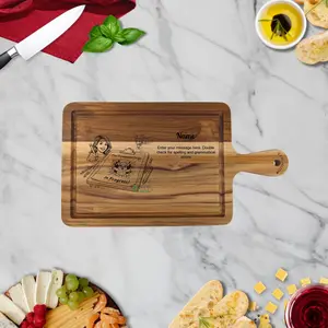 Personalized Easter Themed Cutting Board 10"x6" Engraved for Cheese Charcuterie Spring Entertaining Gifts - Kitchen