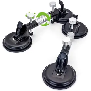 2PCS 6 Inch Adjustable Granite Seam Setter Tile Countertop Seam Leveling Tool with Suction Cups for Stone Marble Glass Slab Installation