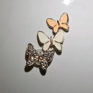 Triple Butterfly Croc Charm