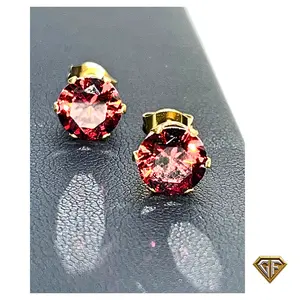 Red Garnet Stud Earrings January Birthstone Round Gemstone 5mm or 8mm Christmas Gift for Her Elegant Timeless Design