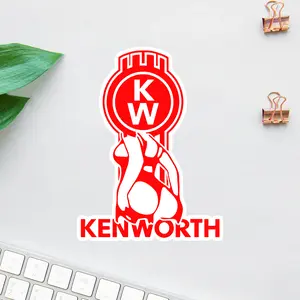 Kenworth Sexy Girl Sticker – Red Pin-Up Silhouette Logo Decal, Funny Diesel Truck Graphic for Semi Truck Drivers, Rig Lovers & Trucker Humor Fans
