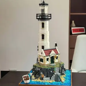 Lighthouse Building Block Set, Supports DIY Assembly, Perfect for Home Decoration, Ideal Gift for Christmas Halloween Thanksgiving Birthday