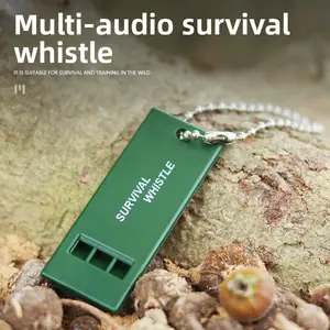 Three-frequency outdoor survival whistle, life-saving whistle, first aid whistle, treble high-frequency earthquake relief whistle