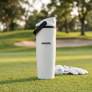 Owala 30oz FreeSip Sway Fairways For Days Golf Water Bottle, White Textured Bottle for Golf Course, Cart, Travel & Outdoor Use