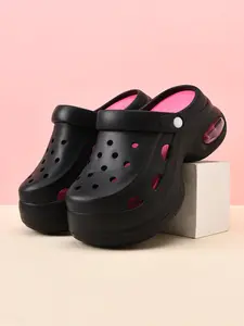 Women's Thick Sole Holey Shoes, Height-Increasing Slimming Casual Sandals, Slipper, Soft Eva Bottom, All Seasons, Sizes 35-40, Platform Slide