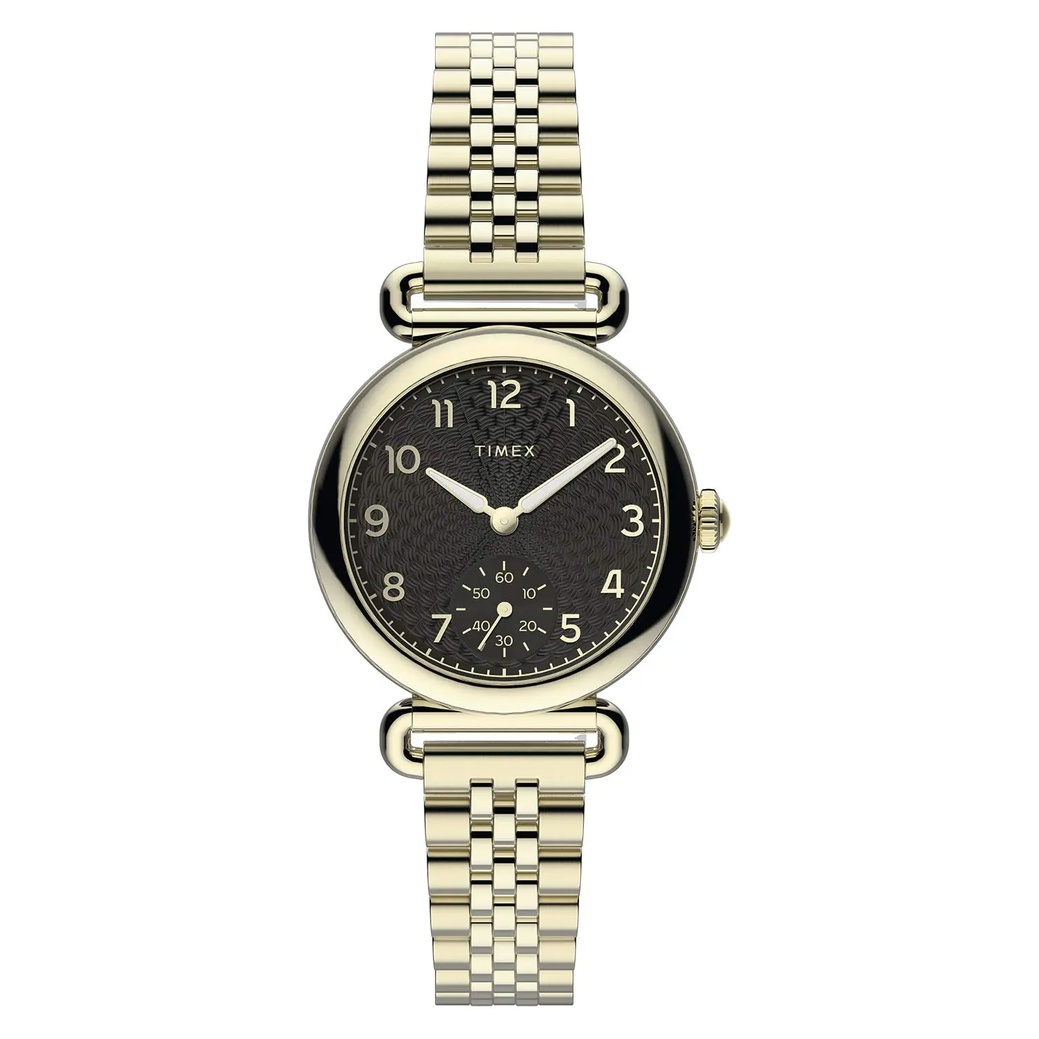 Timex Analog Gold-Tone Ladies Watch TW2T88700, Casual Analog Watch, Elegant Round Dial, Stainless Steel Watches