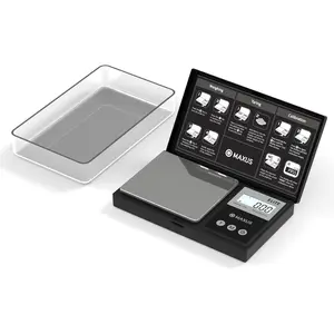 Digital Pocket Gram Scale 500g x 0.01g High Precision with Tray, Weighs Small Food, Jewelry, Ounces, Grains, LCD Display, Tare Function
