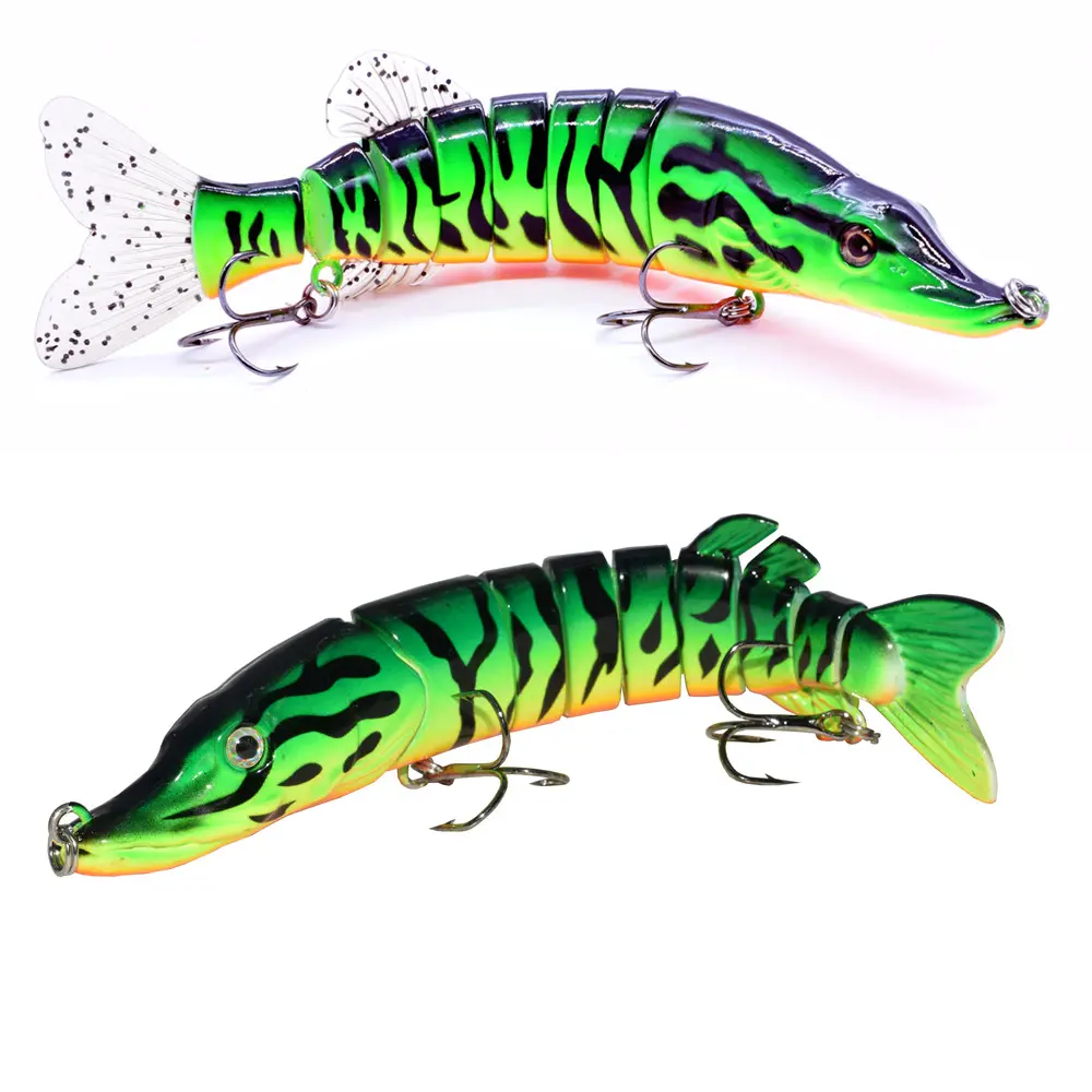 Lifelike 3D Design Fabric Fishing Lures - 5in & 8in Swimbait, Crankbait with Fishhook for Bass, Muskie Fishing Tackle, 5 Inch, Life-Like Look, Muskie Mimic, Realistic Eyes, 8 Pieces, Water Submersion, Outdoor Fishing