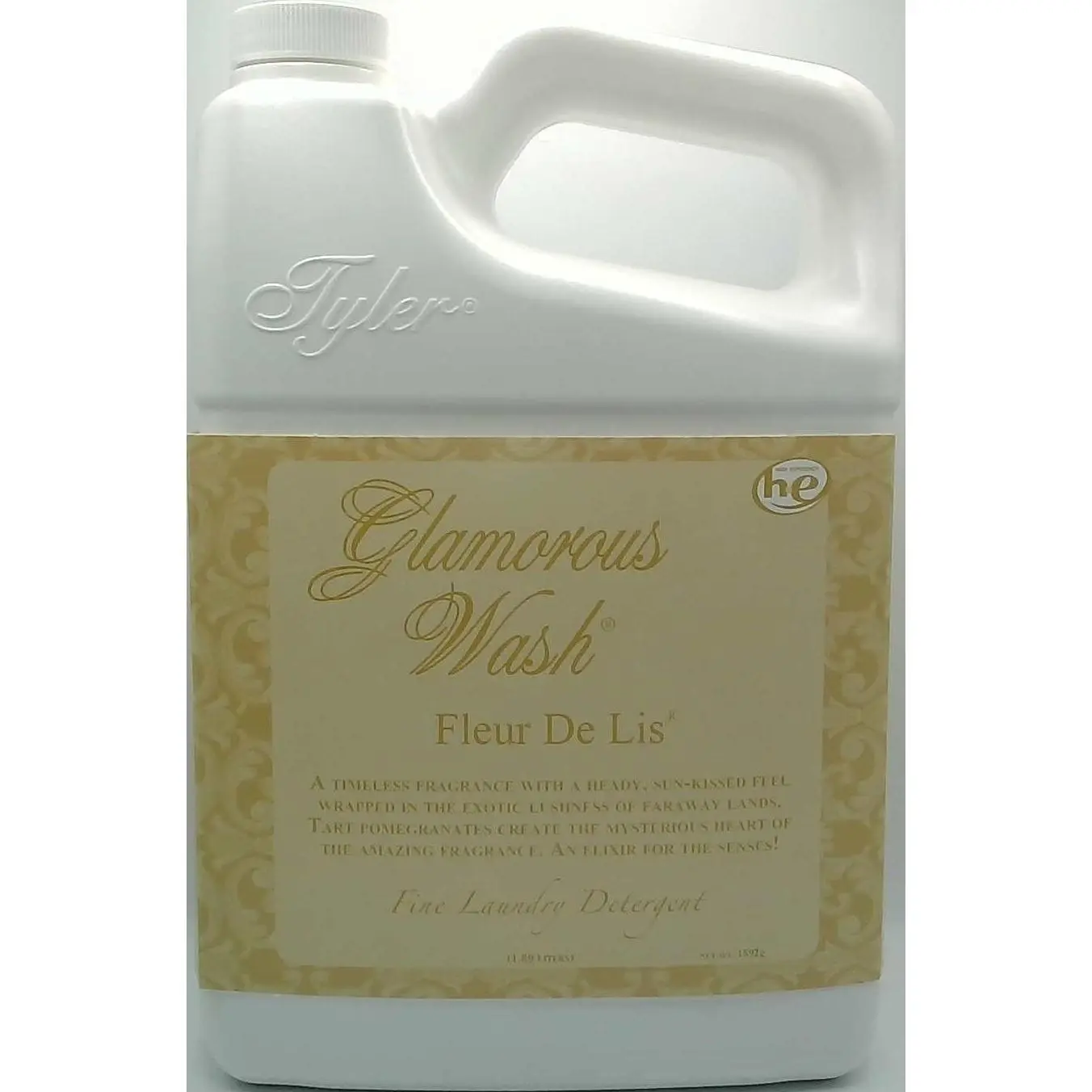 Tyler Candle Company Glamorous Wash Fleur de Lis Tyler Detergent - Mild All-Purpose Cleaners Liquid Laundry Detergent for Clothes, Intimate Glamour Experience, 1.89L/64oz Household Cleaner
