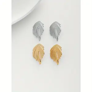 1 Pair of Summer Vacation Style Coconut Tree Stainless Steel Women's Earrings, Perfect for Vacations, Parties, and Daily Wear, Adding Elegance and Charm, As A Birthday Gift for Friends and Girlfriends