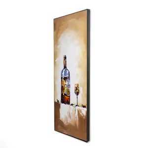 360 stand Contemporary Framed Wall Art, 20x60 in White Wine Artwork, Artistic Home Decor Print & Decoration, Ideal Gift for Home Supplies, Posters & Prints, Framed Wall Arts, Room Decor