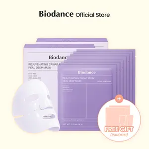 [Biodance Official] Caviar PDRN Rejuvenating Mask (8ea+free sample) | Caviar & PDRN, Hydrogel Overnight Sleeping Mask, Deep Firming, Glow, Rejuvenating, Skin Repair, Enhancing Recovery, Anti-Aging, Radiance Boost, Korean skincare, Plumping