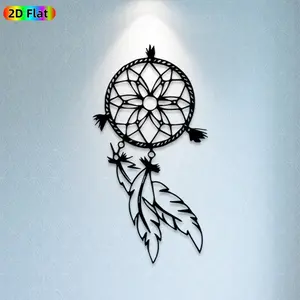 1pc Dreamcatcher Metal Wall Art,Dreamcatcher Statue Mural, Ideal Gift for New Year, Christmas, Dreamcatcher Enthusiasts, Rust-Resistant Metal Wall Decor Wall Sculptures, Perfect for Living Room Wall & Garden Fence Dreamcatcher Enthusiasts