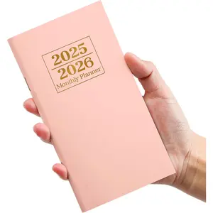 Pocket Calendar 2025-2026 for Purse, Two Year Monthly Planner Pocket Size, Jan 2025 to Dec 2026, Monthly Planner Small Size (6.5" x 3.5")- Pink