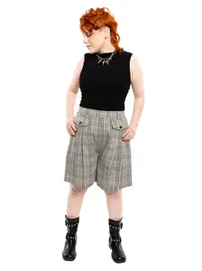 Emilia Plaid Mid-Rise Shorts NO RESTOCK!