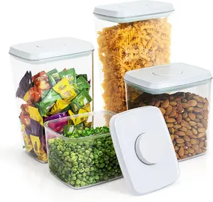 $29.99 Good Grips 4-PCS Small Square Short POP Container Set, Grey Airtight Kitchen