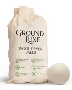 GroundLuxe Wool Dryer Balls for Eco-Friendly and Grounding Fabric Safe Machine Drying