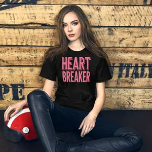 Heartbreaker Bold Pink Graphic Tee - Casual Unisex T-Shirt for Men, Women & Teens - Unique Gift for Everyday Love and Statement Wear