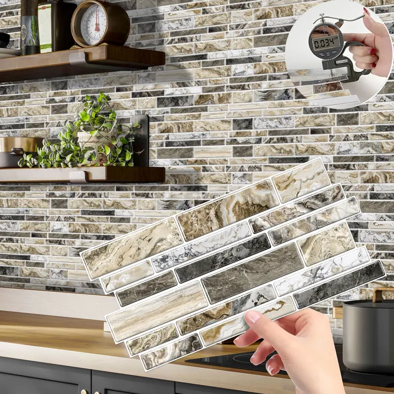 Self-Adhesive Peel-And-Stick Wall Decals, Splash-Proof & Waterproof Marble Backsplash Wallpaper Stickers for Kitchen Bathroom Dining Room School Office Decorations, Sticky Wallpaper Peel And Stick