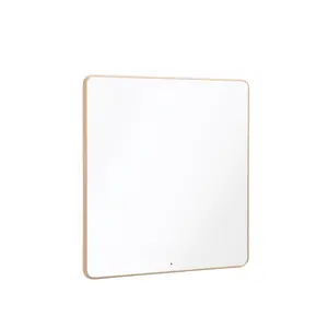 Kaplan Early Learning Square Mounted Wall Mirror with Rounded Corners, 24 x 24 Inch Acrylic, Shatter Resistant, Wall Mounted Slim Frame Mirror