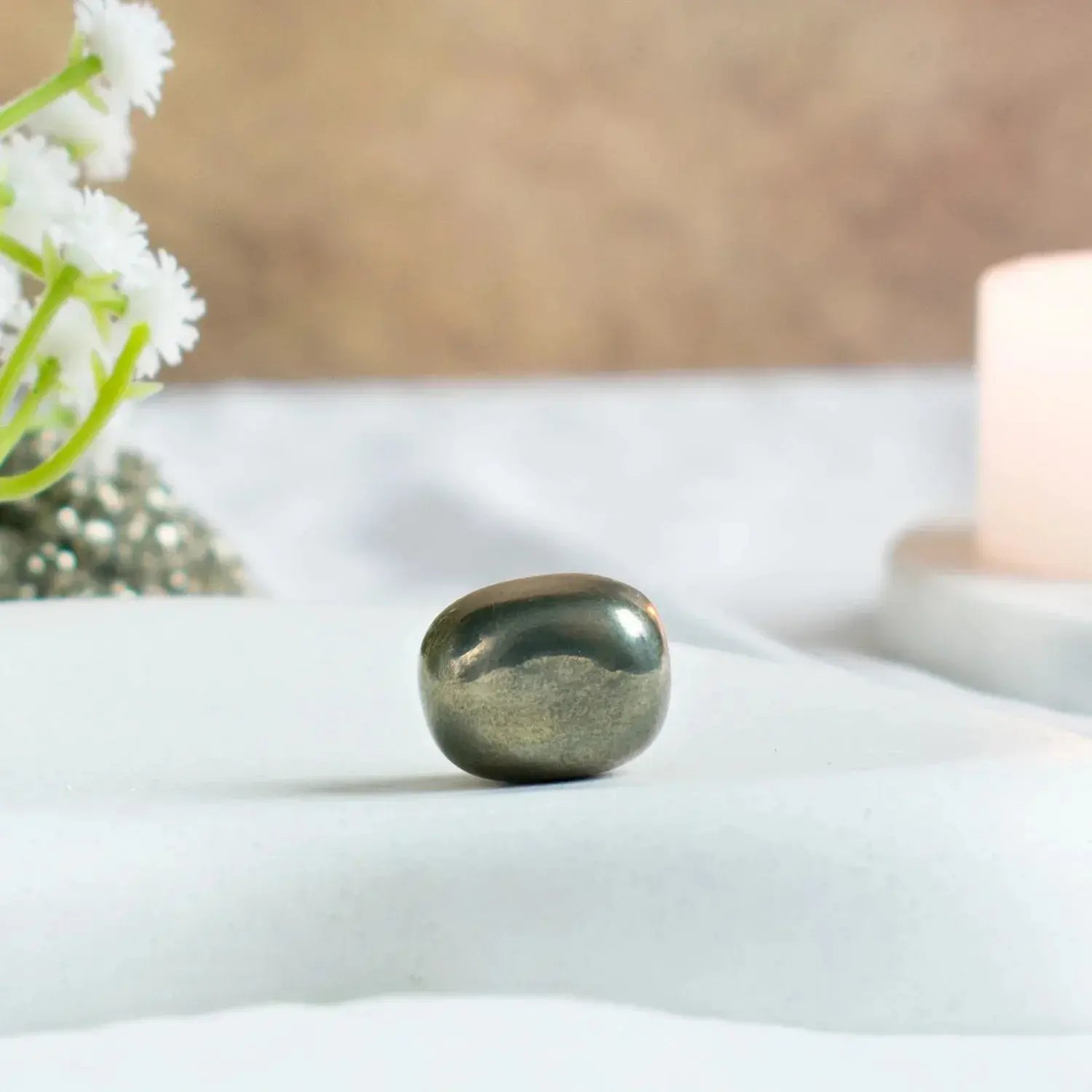 Astrotalk Wealth Manifestation Pyrite Stone Tumble | Money Magnet Pocket Crystal | Abundance & Confidence Stone | Feng Shui Wealth Corner Decor | Crystal for Desk & Office | Spiritual Energy Gift | Good Luck Crystal
