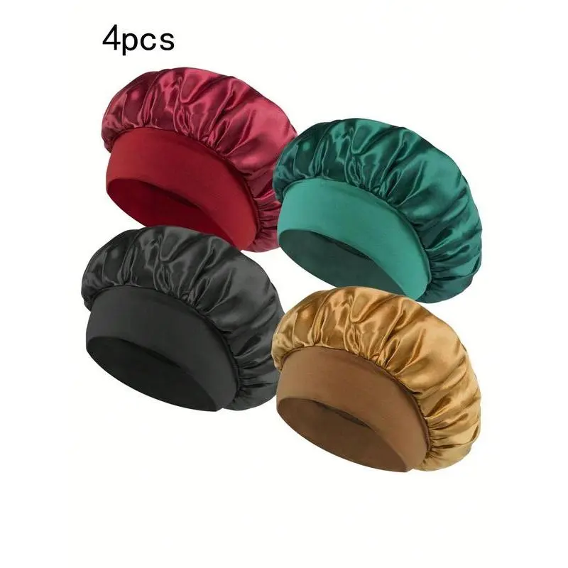 Women's Elastic Band Bonnet - Elegant Plain Color, Breathable, Lightweight Hair Accessory for Sleeping Hairstyle Preservation, Sports & Outdoor Use, 2025 Trendy Soft Comfy Haircare Headband, Hair Accessories summervibes,summerwins