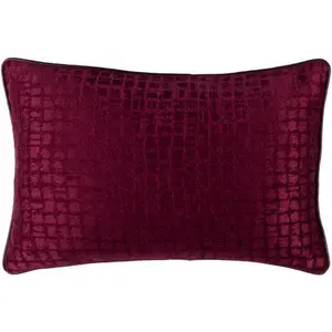 Tambi Pillows Lumbar Pillow, Burgundy, Dark Brown