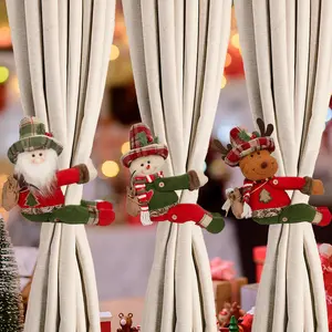 Yuscem 3 Pcs Christmas Curtain Buckle, Cartoon Curtain Tieback Curtain Hook for Living Room Bedroom Home Decor,  Tree Cloth Ornaments