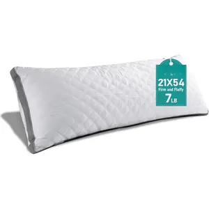 Adjustable Loft Quilted  Pillows - Firm and  - Quality Plush - Down Alternative -  Support Pillow - 21"x54"