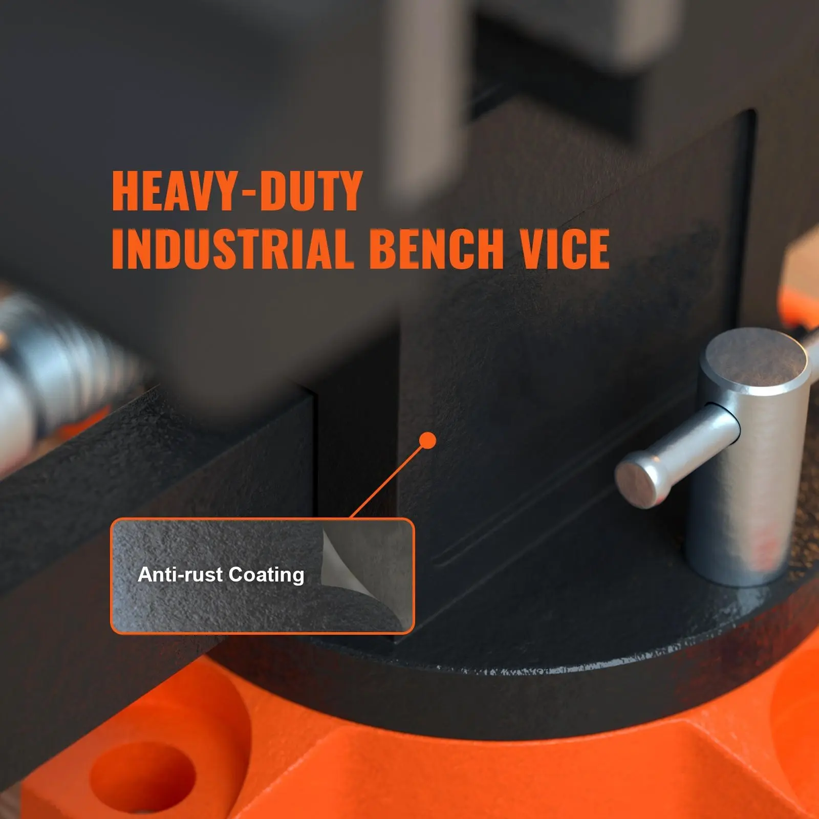 4.5" Bench Vise w/ Anvil 240°Swivel Base Heavy Duty Multipurpose Vise