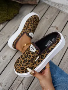 Women's New Arrival Shoes 2026, Leopard Print Casual Slip On Comfortable Anti-Slip Thick Sole Fashion Slippers
