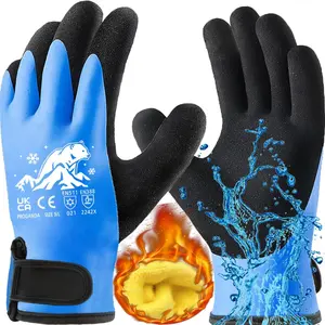 100% Waterproof Winter Work Gloves, Fleece Liner Thermal Work Gloves, Cold Weather Gardening Car Outdoor