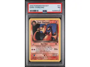 2000 Pokemon Team Rocket Dark Charizard #21 PSA 7