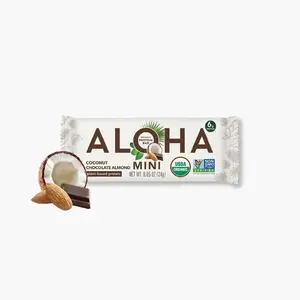 ALOHA - Coconut Chocolate Almond - Mini Bars - 20-count - 6g of plant-based protein - 2g of sugar