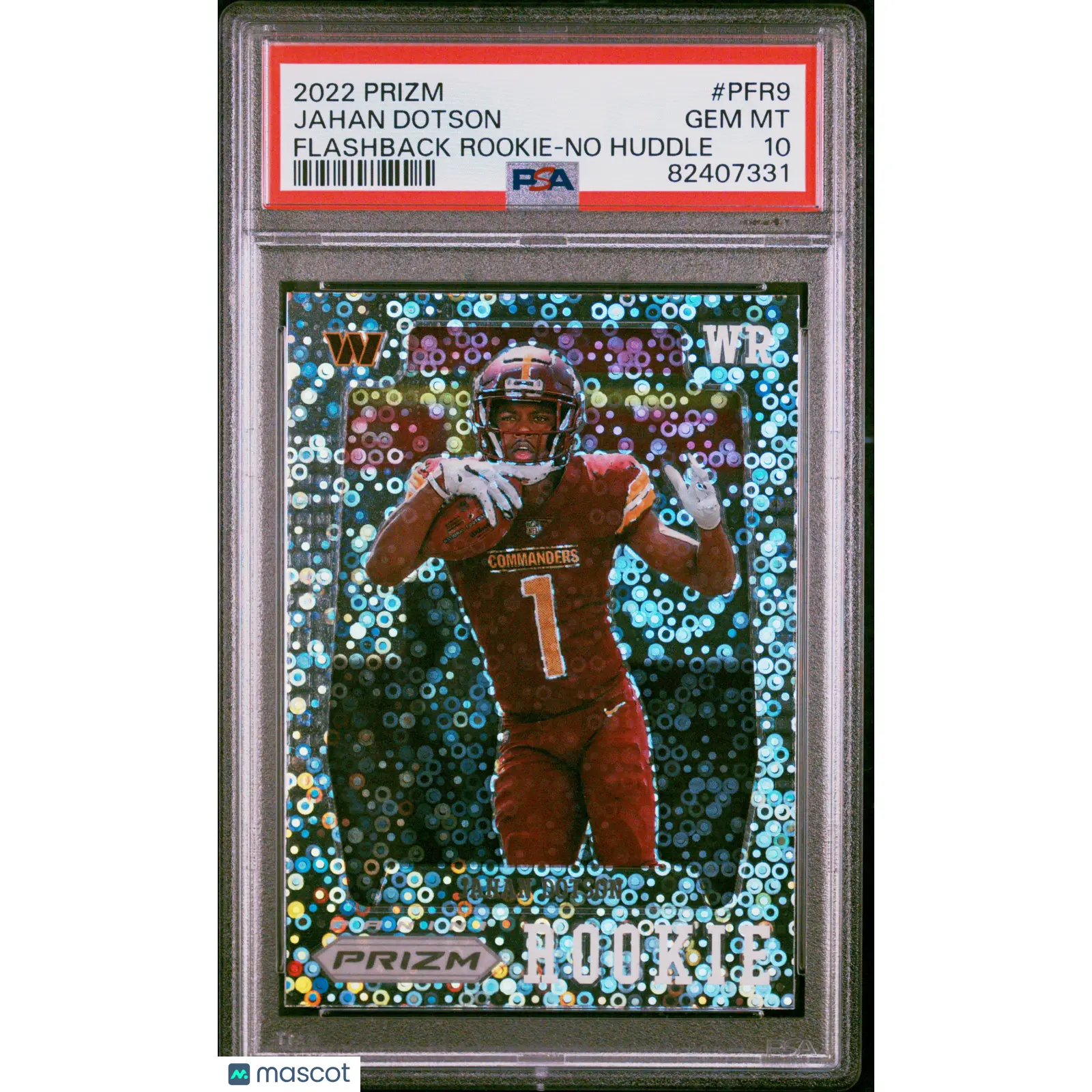 Jahan Dotson PSA 2022 Panini Prizm Prizm Flashback Rookie #PFR9 10