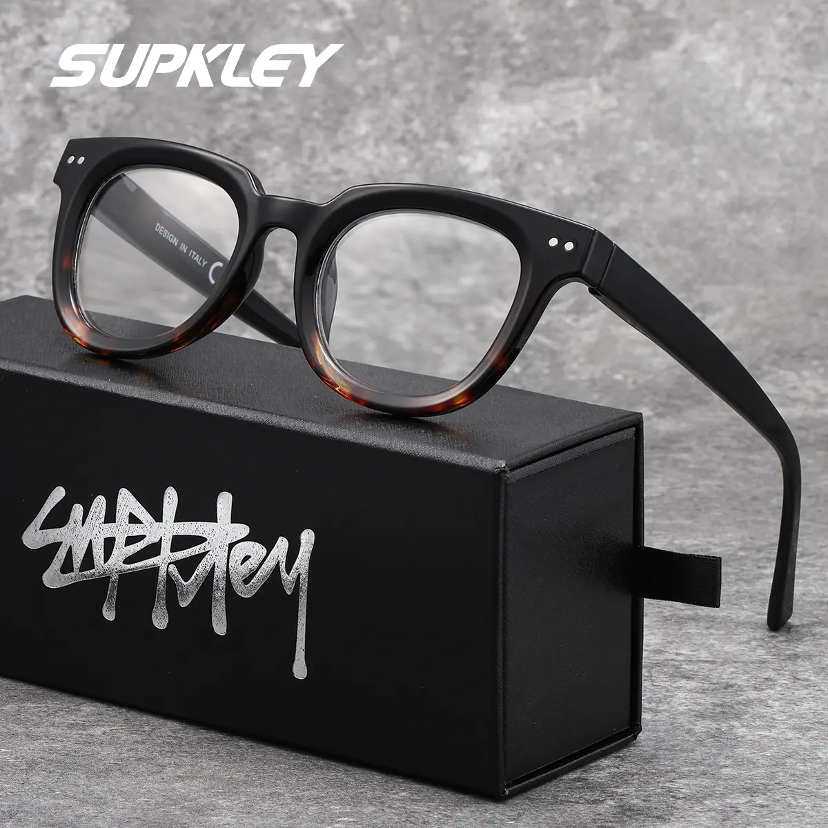 SUPKLEY Brand Upgraded Reading Glasses, Black Box, Fashionable PC Material Frame, Comfortable Spring Foot Elastic Foot Dual Color Brand Packaging, Preferred Gift For Both Men And Women, Reading Eyeglasses, Reading Eyewear