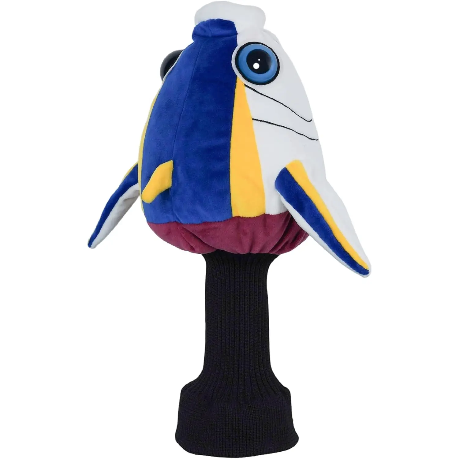 Big Crazy Funny Driver Headcover, Animal Golf Head Covers with Long Neck, Creative Fish Design, Golf Gift for Men Women