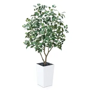 VeriNatural 5/6FT Artificial Ficus Tree UV Resistant with Taper Planter for Indoor & Outdoor（VN128）