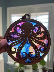 Octopus Suncatcher for Sunny Window