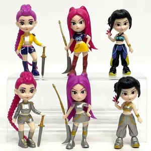 Kpop Figurine Set 6-Piece Collectible Figures Anime Model Toys, Collectible For Fans, Home Collections, Office Desk Display, Perfect Gift for Boys and Girls