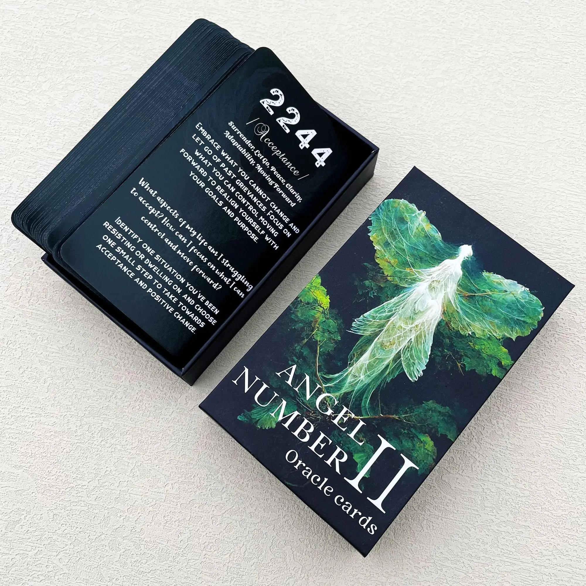 Angel Numbers Oracle Deck, Oracle Cards for Beginners, Spirituality, Inspiration, Meditation, Personal Growth, New Beginnings, Angel Number Affirmation Cards Deck, Tell You How to Live Your Life The Best Way, Affirmations Card Decks, Premium Cards