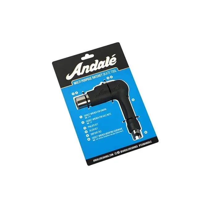 Andale Ratchet Tool - Multi Purpose Skateboard Tool with Black Finish