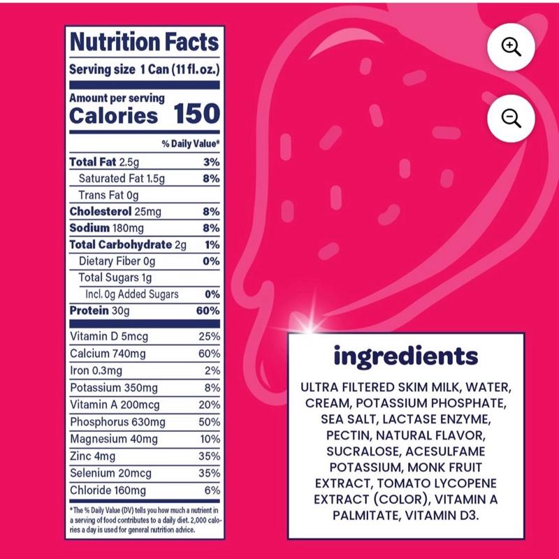 Nurri 30g Strawberry, Vanilla & Chocolate Low Sugar Ultra-Filtered Milkshake 11 fl. oz., 12 pk. High Protein Shake Beverage Flavor Low, Meal Replacement