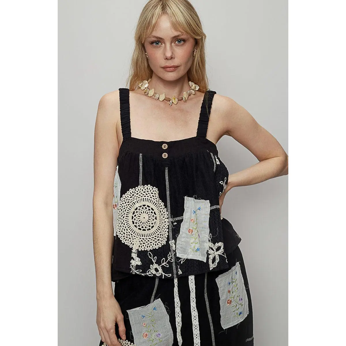 Layla Patchwork Doily Crochet Top