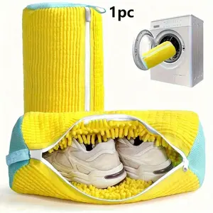 1pc Durable Zippered Shoe Washing Bag, Laundry Tool Accessory, Ideal for Home Washrooms, 1pc Washer-Specific Shoe Storage Bag