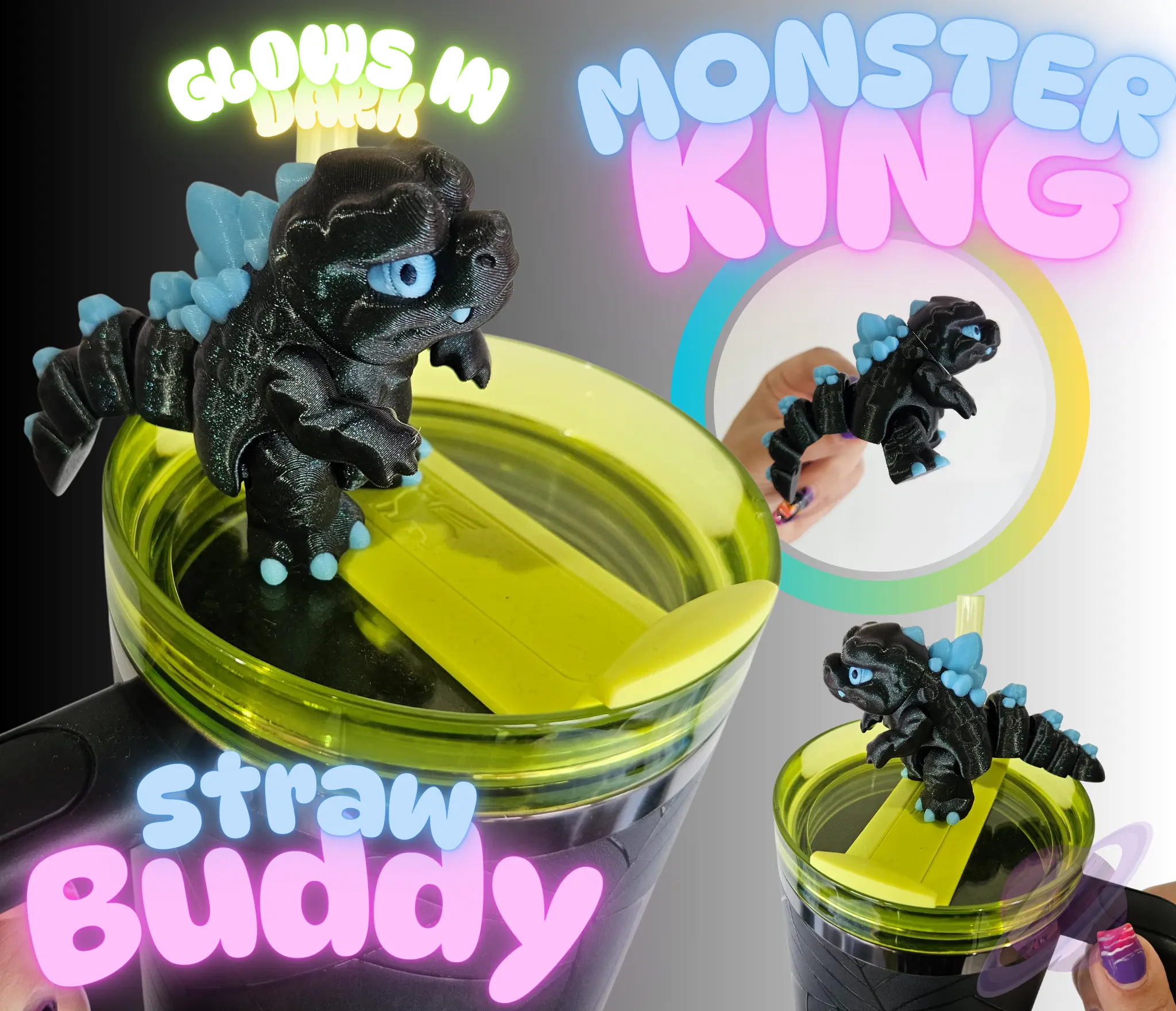 MONSTER KING STRAW BUDDY FOR TUMBLER CUP MONSTER KING STRAW BUDDY FOR TUMBLER CUP