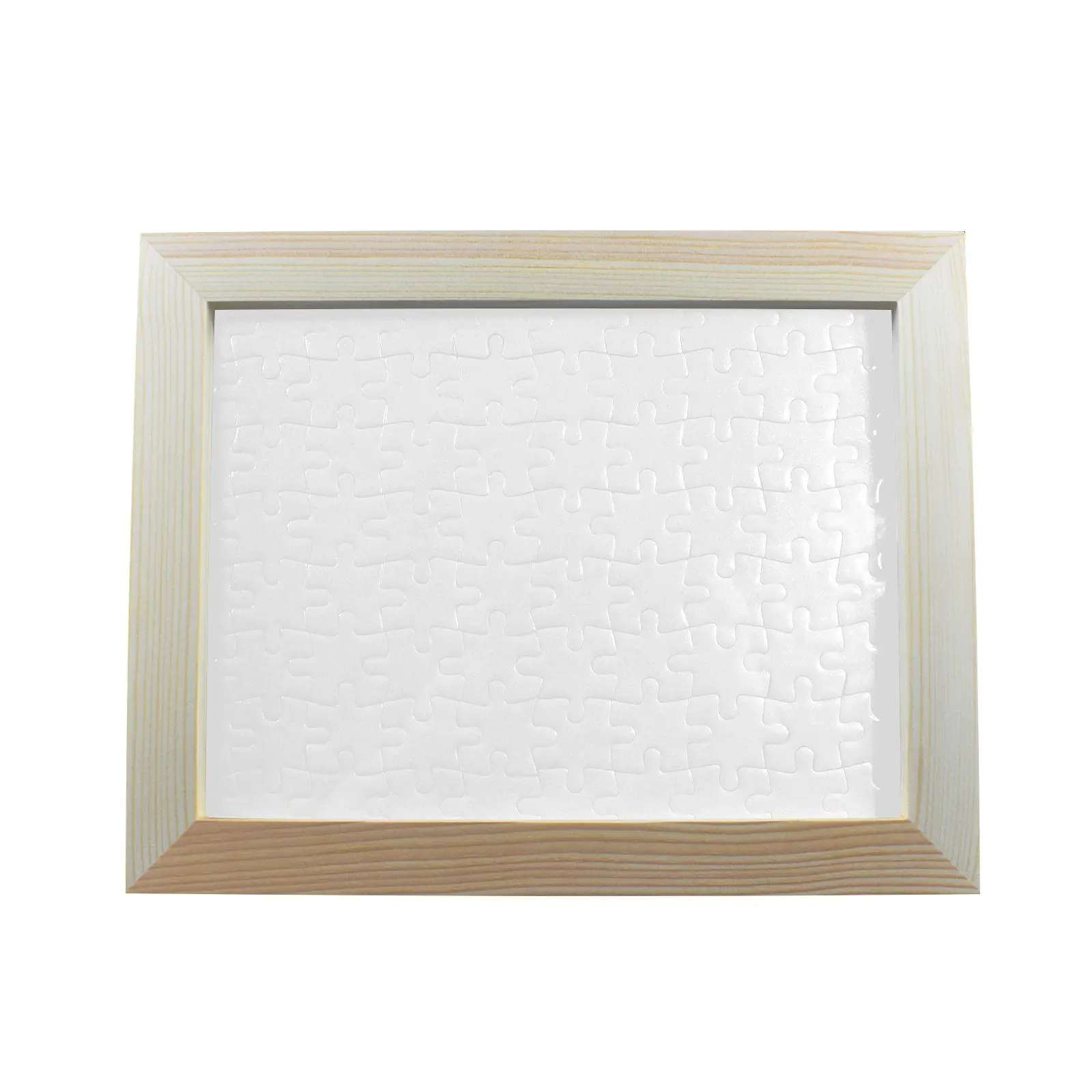 Custom Sublimation Blanks Puzzle with Wooden Frame,Sublimation Puzzle | Sublimation Puzzle Blank | 80 Piece Puzzle  DIY Blank Jigsaw Puzzle for Heat Press Transfer, Personalized Photo Gift for Anniversary, Birthday, Father's Day Lockable Jersey Display